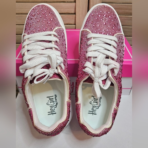 Boutique Corkys Shoes - Pink Sparkle Sneakers